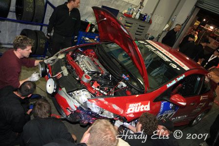 24h-Rennen 2007 - Boxengasse Nacht 44